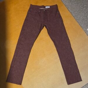 Gustin Burgundy Slim Fit Selvage Denim Size 32